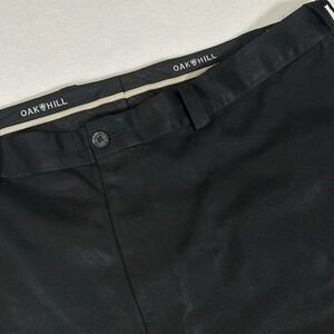 Oak Hill Mens Size 50x28 Black Perfect Fit Expander Waist Casual Dress Pants